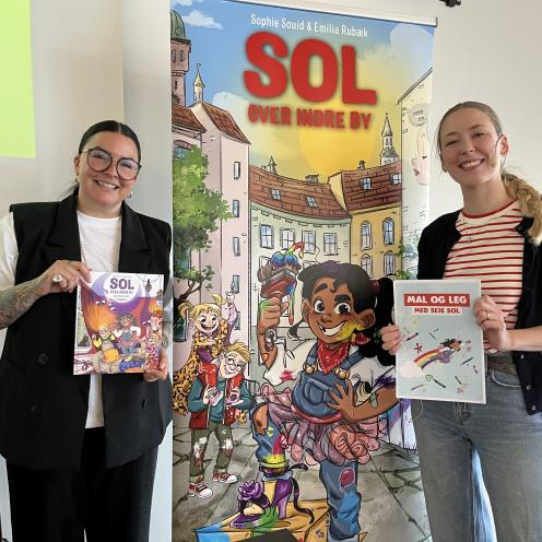 Forfatter Sophie Souid og illustrator Emilia Rubæk.